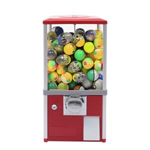vending machine, 21in candy gumball machine, huge load capacity coin gumball bank, candy vending machine for 1.1-2.1inch gadgets, for game stores retail stores red
