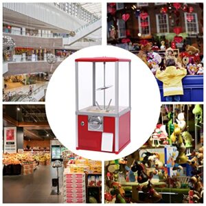 Vending Machine, 21in Candy Gumball Machine, Huge Load Capacity Coin Gumball Bank, Candy Vending Machine for 1.1-2.1inch Gadgets, for Game Stores Retail Stores Red