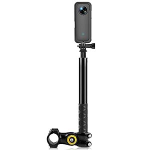 kalofaye motorcycle bicycle selfie stick, third person perspective handlebar mount camera bracket for ride tracking shooting for gopro hero 11/10/9/8 insta360 one x/one/evo