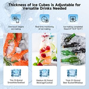 Coolski Commercial Ice Maker Machine 350LB/24H, 22'' Air Cooled Ice Machine Commercial Clear Cube/Efficient Cooling/Durable Construction, Ideal for Restaurants/Bars/Hotels, ETL Approved