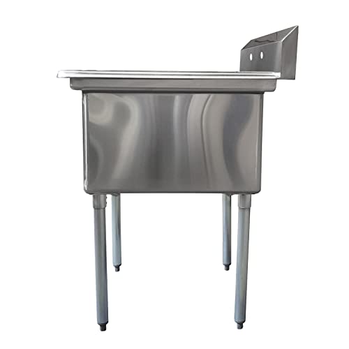 AmGood Stainless Steel Prep & Utility Sink | 304 Stainless Steel | Overall Size: 29 3/4" x 23 5/8" | Restaurant, Kitchen, Laundry, Garage | NSF (Bowl Size: 24" x 18" No Faucet)