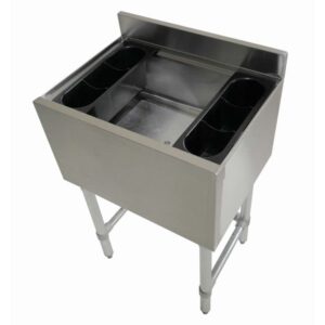kratos 32l-008 18x36 underbar ice bin with 7 circuit cold plate & bottle holders