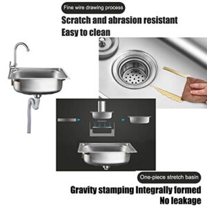 Stainless sink,wall mount utility sink,wall-mounted commercial sink, Wall-mounted stainless steel sink, made of stainless steel, Suitable for hotels, restaurants, garages, kitchens,