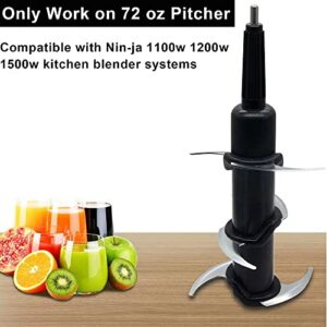 6 Blade Ninja Blender Replacement Parts, Ninja Blender Blade 72 oz Pitcher Fit for Nutri Ninja Blender 1200/1300/1500 Watt BL500 BL610 BL700 BL740 BL770 BL780 NJ600 NJ6002 and More