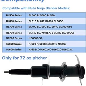 6 Blade Ninja Blender Replacement Parts, Ninja Blender Blade 72 oz Pitcher Fit for Nutri Ninja Blender 1200/1300/1500 Watt BL500 BL610 BL700 BL740 BL770 BL780 NJ600 NJ6002 and More