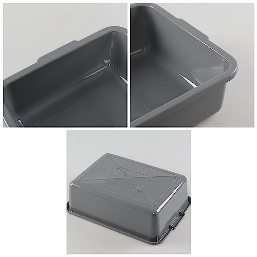 Farmoon 5 Pack Food Service Bus Tub, 8 L Small Commercial Bus Tub Box, Grey Wash Basin