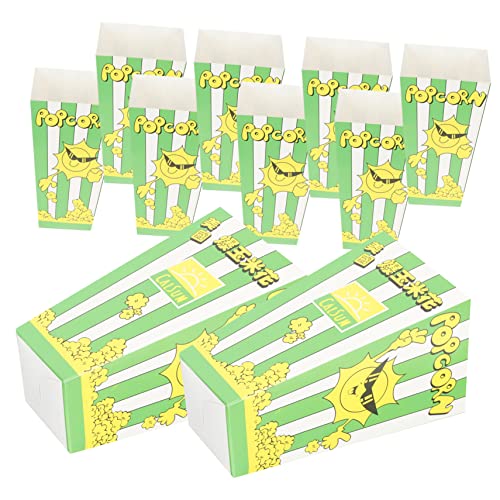 TENDYCOCO 100pcs Popcorn Boxes Ornament Container Snack Container Snackle Box Container Popcorn Favor Boxes Popcorn Cases Paper Popcorn Boxes Disposable Popcorn Bucket Storage Box Food Box