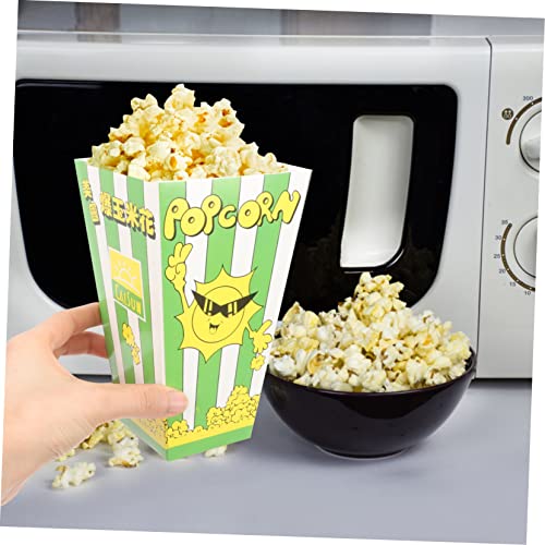 TENDYCOCO 100pcs Popcorn Boxes Ornament Container Snack Container Snackle Box Container Popcorn Favor Boxes Popcorn Cases Paper Popcorn Boxes Disposable Popcorn Bucket Storage Box Food Box