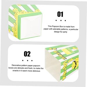 TENDYCOCO 100pcs Popcorn Boxes Ornament Container Snack Container Snackle Box Container Popcorn Favor Boxes Popcorn Cases Paper Popcorn Boxes Disposable Popcorn Bucket Storage Box Food Box