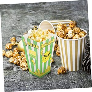 TENDYCOCO 100pcs Popcorn Boxes Ornament Container Snack Container Snackle Box Container Popcorn Favor Boxes Popcorn Cases Paper Popcorn Boxes Disposable Popcorn Bucket Storage Box Food Box