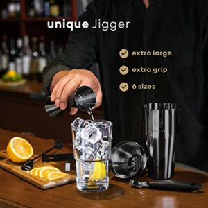 BarDeluxe Bartender Kit, Cocktail Shaker Set, Bar Set | Mixology Bartender Kit, Cocktail Set, Cocktail Kit | Shaker Set Bartender Kit, Cocktail Shaker Kit, Bartending Kit | Mixology Set (Black)