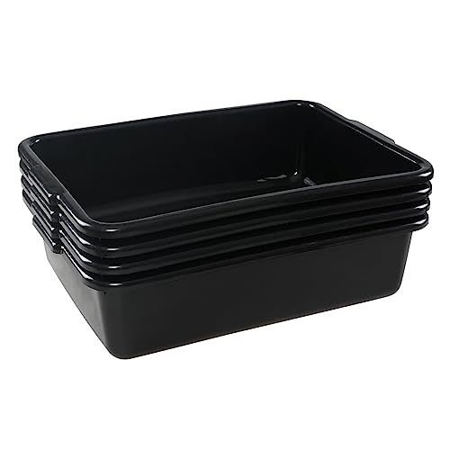 EudokkyNA 13 Liters Commercial Bus Tubs, 4 Packs Bus Tubs Box/Wash Basin Tub