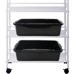 EudokkyNA 13 Liters Commercial Bus Tubs, 4 Packs Bus Tubs Box/Wash Basin Tub