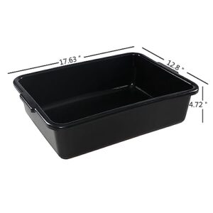 EudokkyNA 13 Liters Commercial Bus Tubs, 4 Packs Bus Tubs Box/Wash Basin Tub