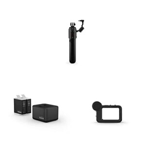 gopro volta - official gopro accessory & dual battery charger + 2 enduro batteries (hero11 black/hero10 black/hero9 black) & media mod (hero11 black/hero10 black/hero9 black)