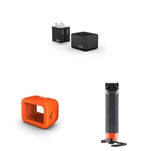 gopro dual battery charger + 2 enduro batteries (hero11 black/hero10 black/hero9 black) & cameras floaty (hero11 black/hero10 black/hero9 black) & handler (floating hand grip)