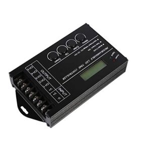 Miokycl DC12/24V 20A Programmable LED Time Controller 5 Channels Color Adjustable with CD USB Cable