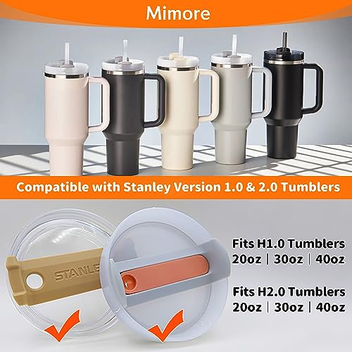 MIMORE Spill Stopper for Stanley 40 oz Tumbler with Handle | 30 oz, Compatible with Quencher H2.0 Flowstate Tumbler 40 oz Stanley Cup Accessories 30 oz Stanley Spill Stopper, Silicone, 2 Pack