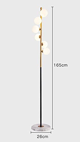 N/A LED Living Room Standing Lamp Bedside Lights Home Deco Lighting Glass Ball Fixtures Nordic Bedroom Floor Lamps