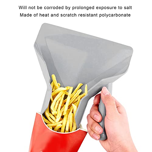 French Fry Scooper, Commercial Plastic French Fry Scoop with Right Handle French Fries Shovel Quick Fill Tool for Food Bags Boxes, Snacks