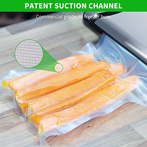 Vacuum Sealer Bags For Food Storage, Seal a Meal Bags,Vacuum Rolls 100 Pcs 8" X 12", BPA Free Heavy Duty Perfect for Sous Vide Cooker