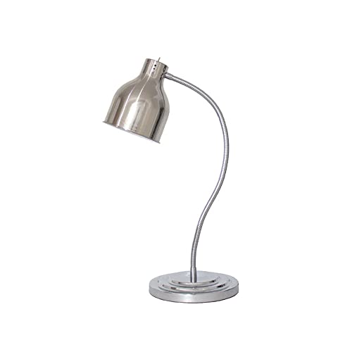 Restaurant Heating Lamp Freestanding Food Heating Infrared Food Warming Lamp for Home Kitchen Restaurant Buffet Keep Warm Portable Electric Heater Lamp 250w (Silver-1)