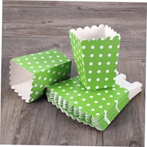 LABRIMP 24pcs Popcorn Boxes Disposable Popcorn Boxes Popcorn Holder Theater Popcorn Boxes Snack Box Carton European and American Green Foldable Snack Boxes Paper Snack Boxes