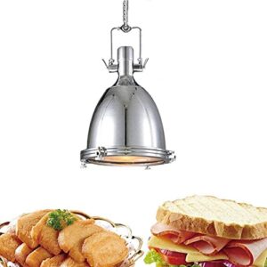 Adjustable Heat Lamp Commercial Food Warmer Stainless Steel Buffet Heat Lamp, Cafeteria Heating Light Height Adjustment