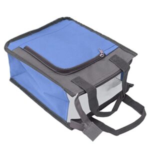 mumusuki insulated reusable grocery bags, widened handle food delivery bag insulated bag for hot or cold food delivery (blue)
