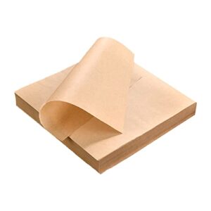 yuyouqu 100 sheets deli paper pre cut wax paper sheets 12 x 12 inch disposable food basket liners grease proof sandwich wrapping paper grease resistant food trays paper liner brown