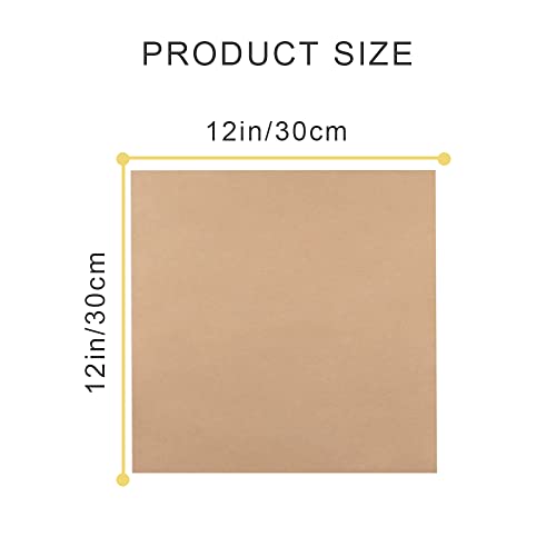 Yuyouqu 100 Sheets Deli Paper Pre Cut Wax Paper Sheets 12 x 12 Inch Disposable Food Basket Liners Grease Proof Sandwich Wrapping Paper Grease Resistant Food Trays Paper Liner Brown