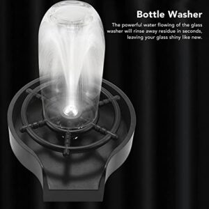 Bottle Washer Glass Faucet Bar Counter Cleaner Kitchen Vegetable Basin for Sink Automatic Ktv Glass Washer Glass Washers (with 80cm 304 Stainless Steel Hose)