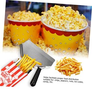 UPKOCH 2pcs Popcorn Shovel Stainless Steel Spoon Candy Popcorn Chip Popcorn Bagger Utility Scooper Stainless Steel Small Spoon Popcorn Machine Supplies Food Dispensing Tool Dry Food Scoop