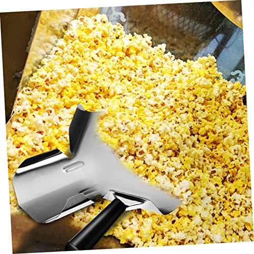 UPKOCH 2pcs Popcorn Shovel Stainless Steel Spoon Candy Popcorn Chip Popcorn Bagger Utility Scooper Stainless Steel Small Spoon Popcorn Machine Supplies Food Dispensing Tool Dry Food Scoop