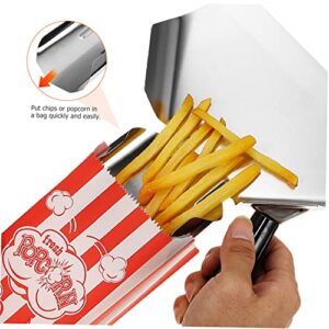 UPKOCH 2pcs Popcorn Shovel Stainless Steel Spoon Candy Popcorn Chip Popcorn Bagger Utility Scooper Stainless Steel Small Spoon Popcorn Machine Supplies Food Dispensing Tool Dry Food Scoop