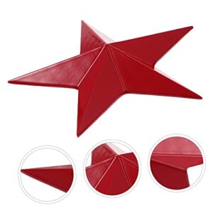 Toddmomy Pentagram Metal Trim Red Ornament Statue Decor Medal Making Star Sports Competition Medal Star Rustic Barn Star Medal Supplies Star Craft Medal Star Decoration Red Zinc Alloy