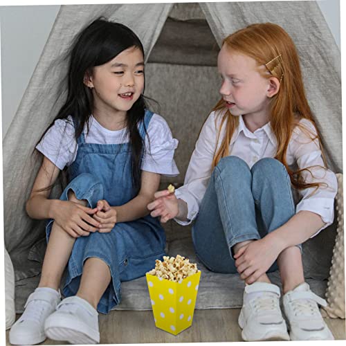 STOBOK 48pcs Popcorn Boxes Popcorn Box Containers for Food Disposable Containers Candy Containers French Fries Cups Theater Popcorn Box Charcuterie Cups Paper Popcorn Bowls for Mini