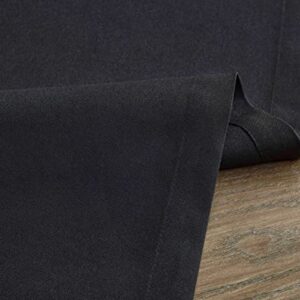 ZeeMart Basic Linen Style Table Runner, 14 x 72 Inch Black, Rustic Farmhouse Black Table Runners 72 Inches Long, Everyday Polyester Table Runner - Machine Washable & Easy Care
