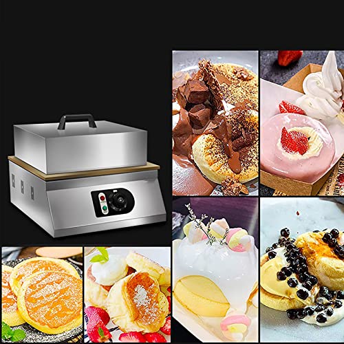 Commercial Electric Souffle Machine, Dorayaki Pancake Souffle Maker Machine, Temperature Range: 50-250°, with Stainless Steel Cover, for Restaurants, Bakeries, Dessert Shops