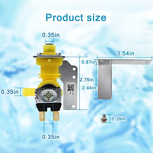 000009121, 000008486, IH9121 Water Inlet Valve Compatible With manitowoc Ice Machines，220/240V 50/60Hz 6W Fits I, ID, IR, IT, IY, QCA, QFA, QY, SD and SY Series Machines,etc-1 Year Warranty