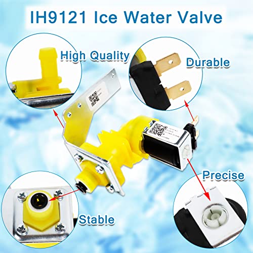 000009121, 000008486, IH9121 Water Inlet Valve Compatible With manitowoc Ice Machines，220/240V 50/60Hz 6W Fits I, ID, IR, IT, IY, QCA, QFA, QY, SD and SY Series Machines,etc-1 Year Warranty