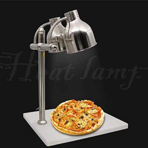 Cabinet Food Keep Warm Lamp Warm Warmer Lamp Food Heat Lamp Warmer Pizza Display Lighting Bear Vex Food (Color : Gold)