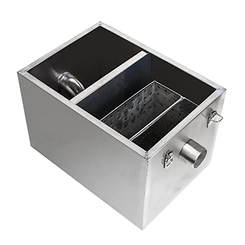Kitchen Maintenance with Our Stainless Steel Grease Trap Set - Removable Baffles Detachable Design and Easy Cleaning for Restaurant Equipment and Wastewater Management