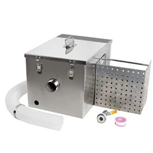 your restaurant kitchen with our stainless steel grease trap interceptor set - detachable design removable baffles and easy cleaning for efficient wastewater management