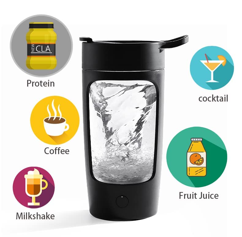 Electric Shaker Bottle, Blender Bottles, Made with Tritan - BPA Free - Portable Mixer Cup/USB Rechargeable Shaker Cups for Protein Shakes and Meal Replacement Shakes, 22 oz