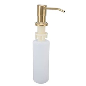 Soap Dispenser for Kitchen Sink,300ml Sink Soap Dispenser,Stainless Steel Bathroom & Kitchen 360° Rotation Sink Soap Dispenser for Hand Sanitizer & Dish Soap(Gold)