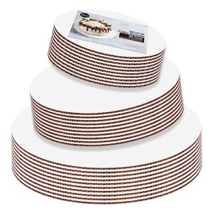kootek cake boards round 30 pack, cake decorating kits circle cardboard round base 6, 8 and 10 inch, cake plate 10 of each size