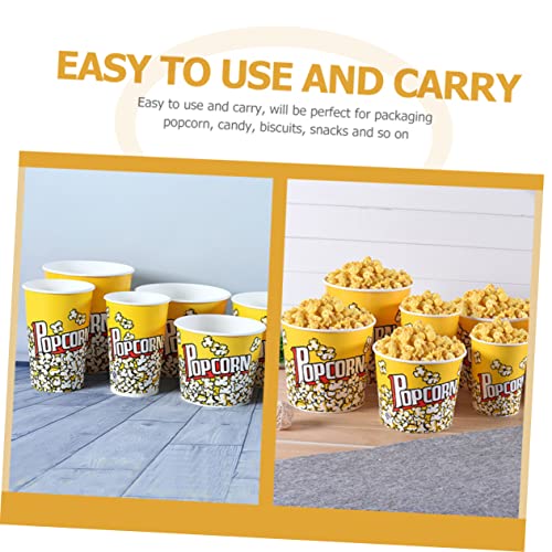 BESTOYARD 30 Pcs Popcorn Popcorn Bucket Bathtub Cake Decorating Wrapping Paper Containers Disposable Bucket Food Serving Basket Cardboard Popcorn Box Empty Popcorn Box Snack Bag Box