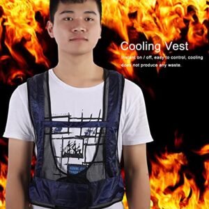 Qiilu Air Conditioner Waistcoat Cooling Vest Cotton Ox Blue Welding Steel Air Cfor OMPressed Cooling Vest Eddy Tube Air Conditioner Waistcoat