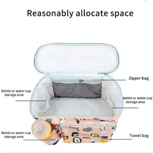 Adjustable baby stroller organizer bag with cup holders,Transparent visible phone Pocket and in front zipper pocket, Caddy Stroller bag, Stroller pouch Fits for Stroller,Baby Jogger,Pet Stroller (Owl)